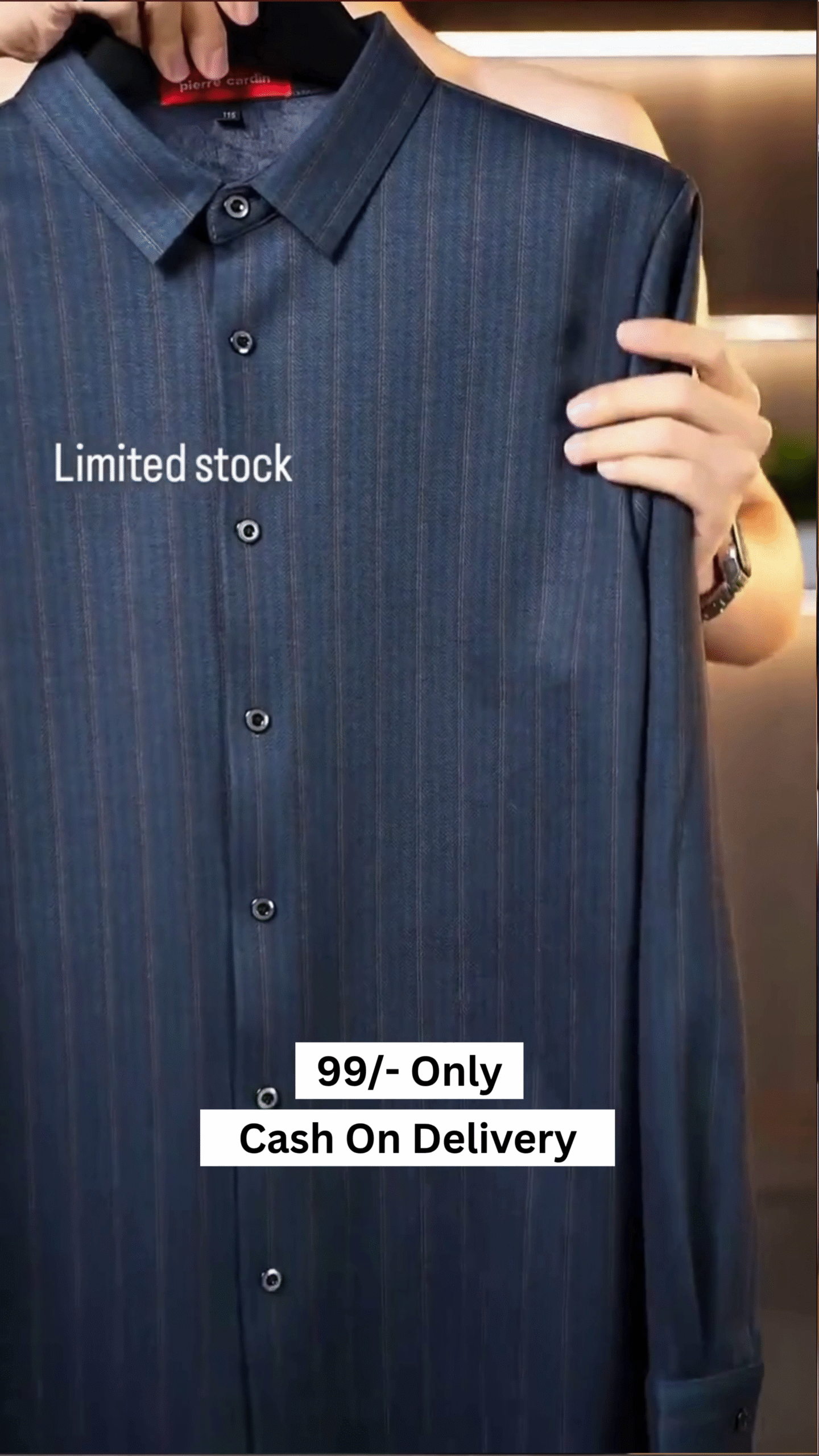 Men Striped Slim Fit Formal Shirt - Image 3