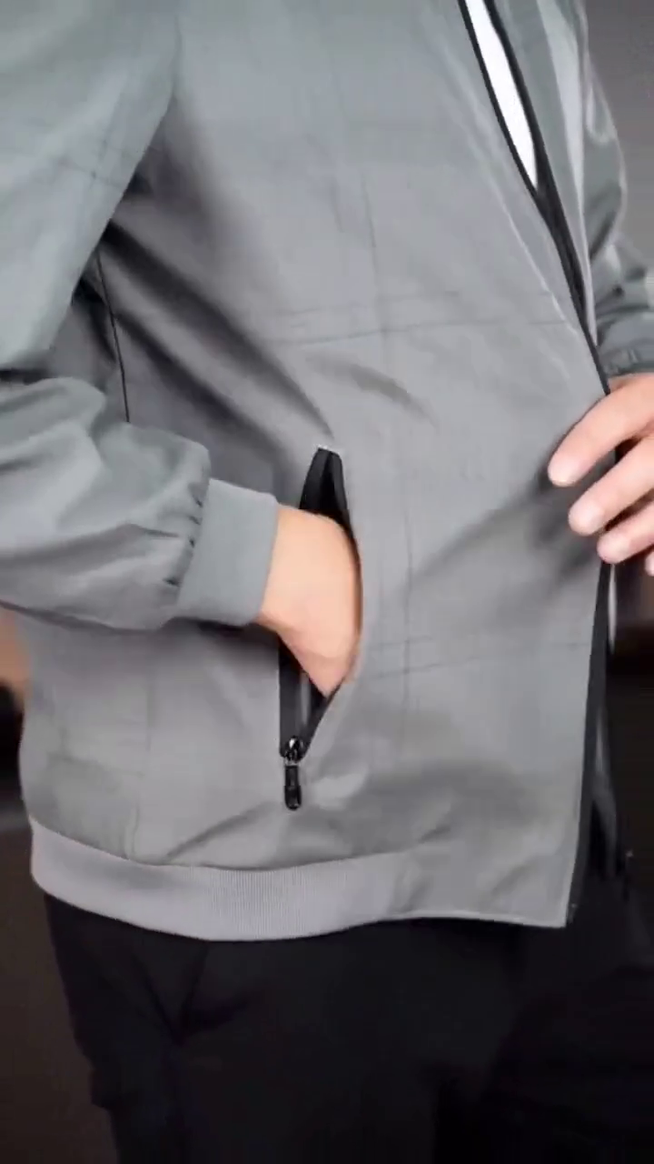 Men’s Premium Grey Checkered Bomber Jacket - Image 4