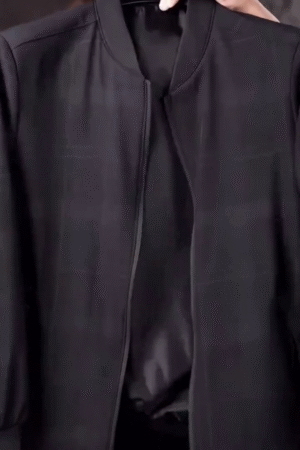 Classic Black Lightweight Bomber Jacket