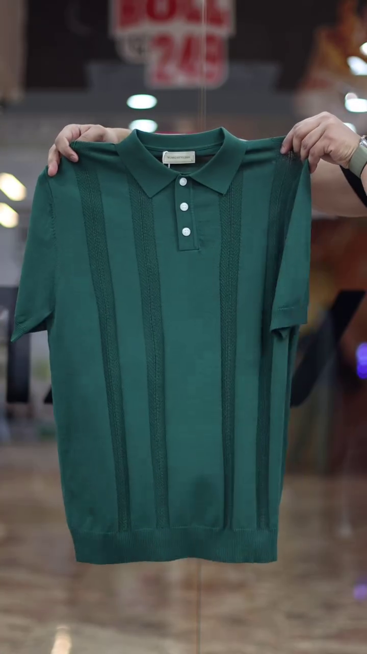 Green Organic Cotton Polo T-Shirt