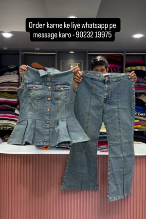 Women’s Summer Wear Top and Jeans Pair