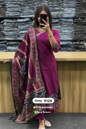 Women’s Long Round Kurti with Palazzo