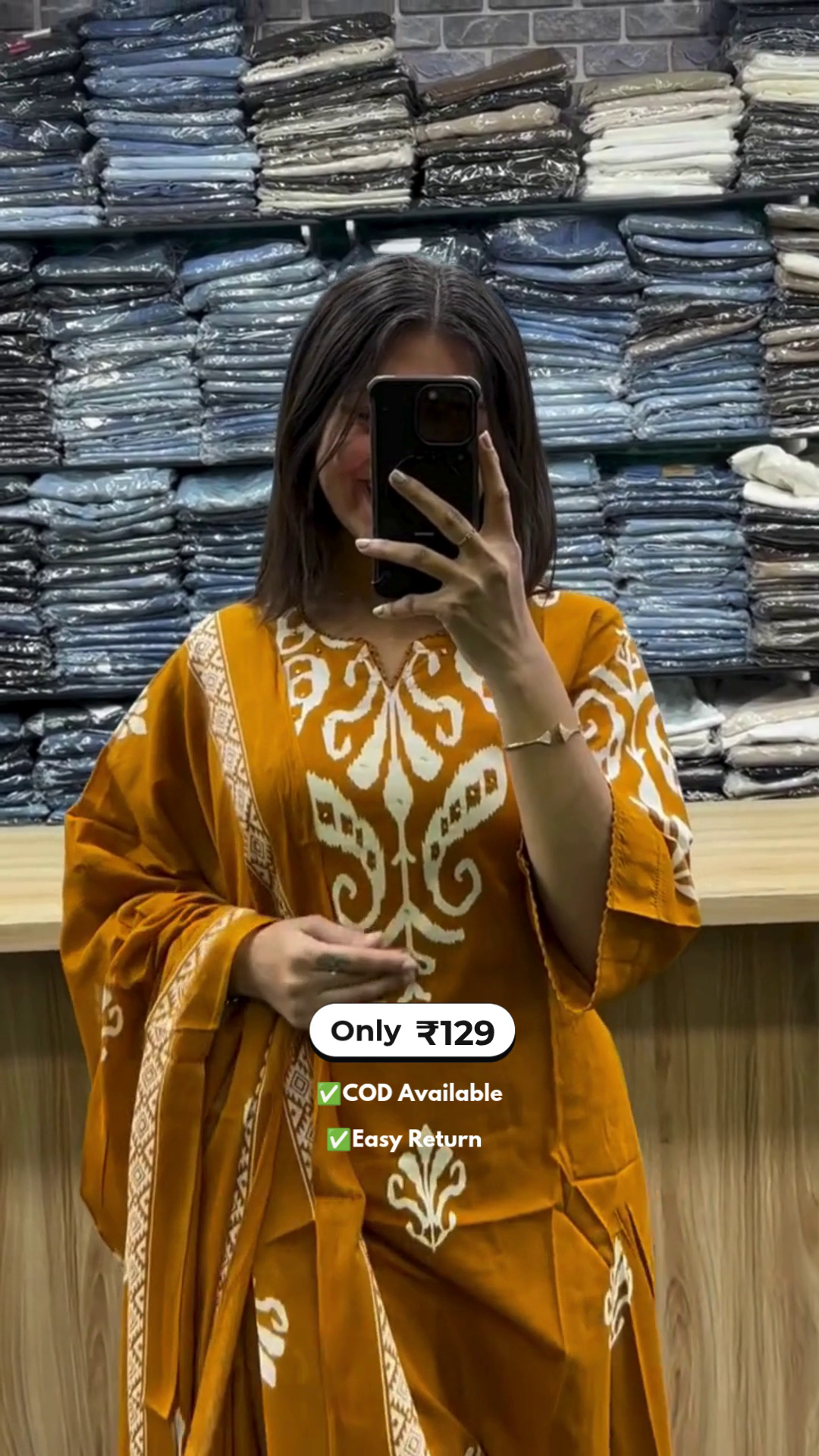 Elegant Women’s Long Round Kurta Set – - Image 4
