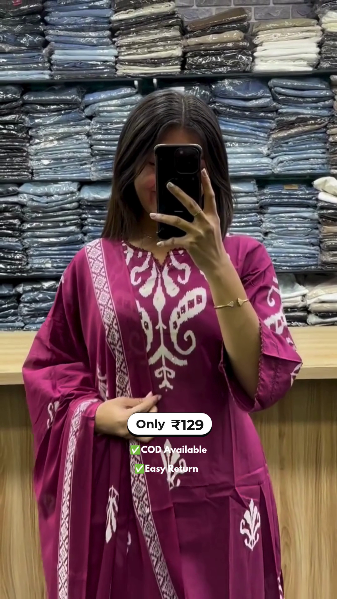 Elegant Women’s Long Round Kurta Set – - Image 5