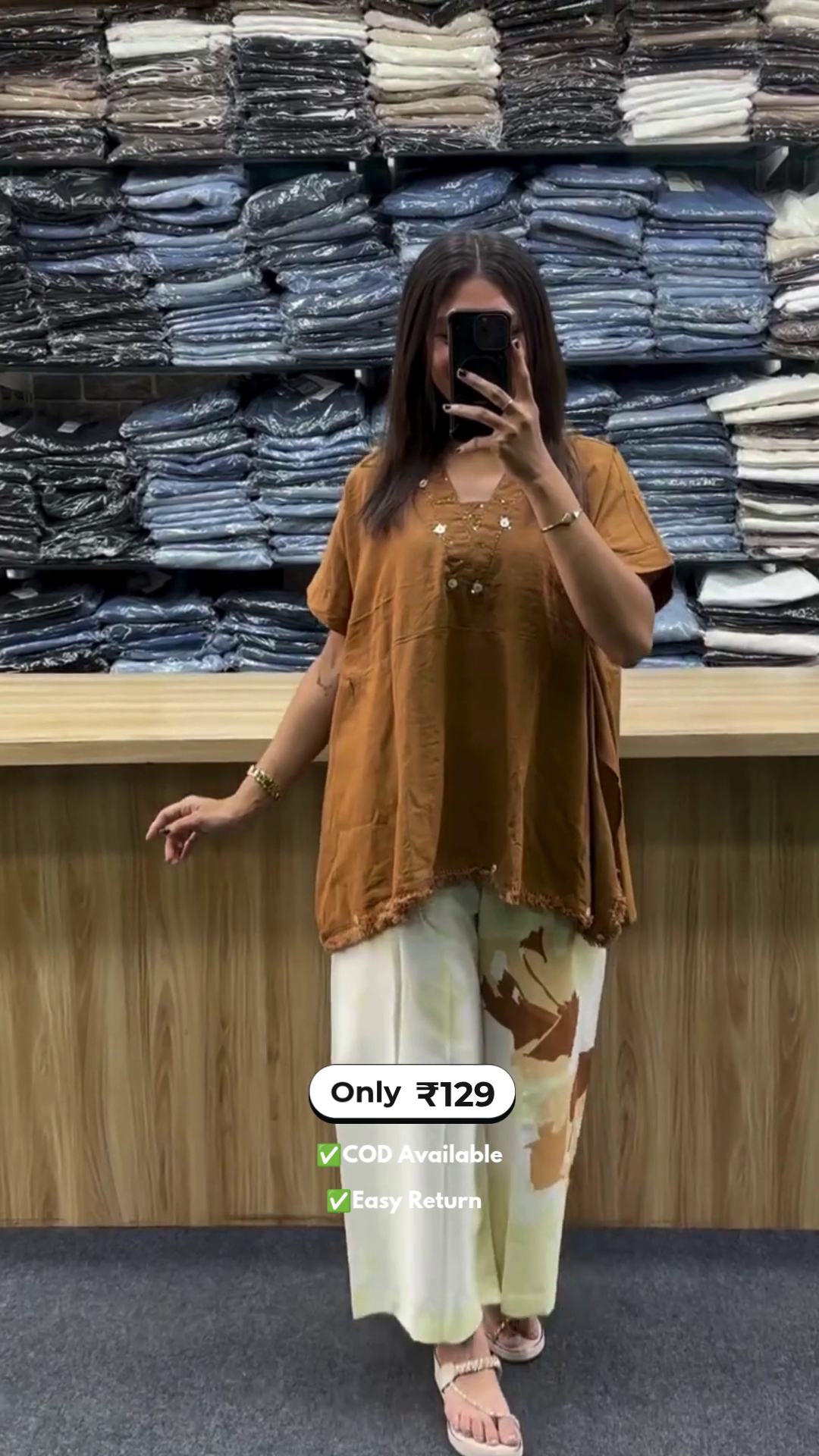Trendy Women’s Printed Co-Ord Set with Pants - Image 2