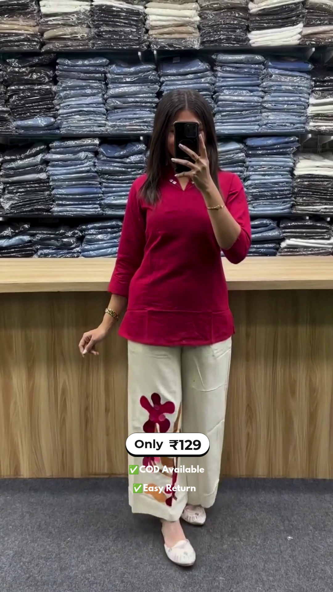 Trendy Women’s Printed Co-Ord Set with Pants - Image 4