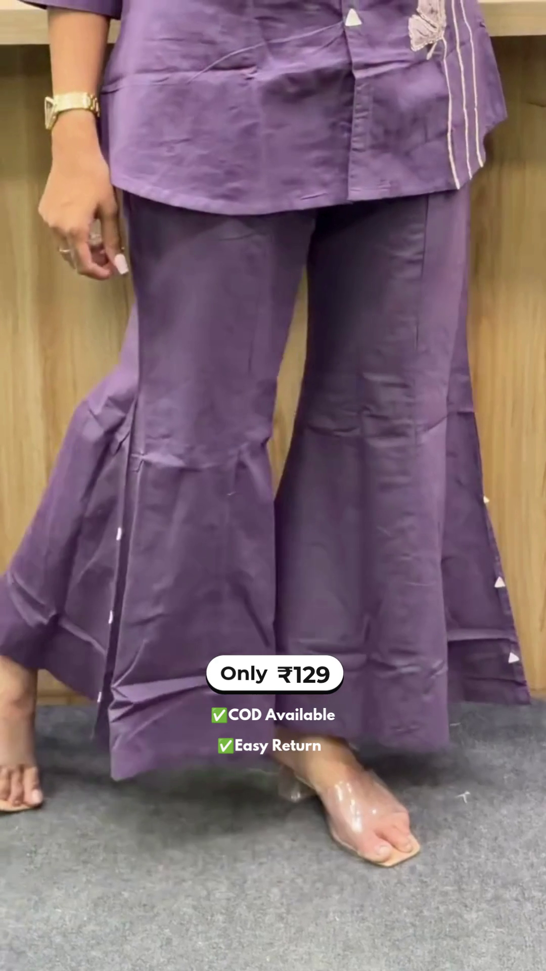 Women's Stylish Co-Ord Set with Bootcut Pants