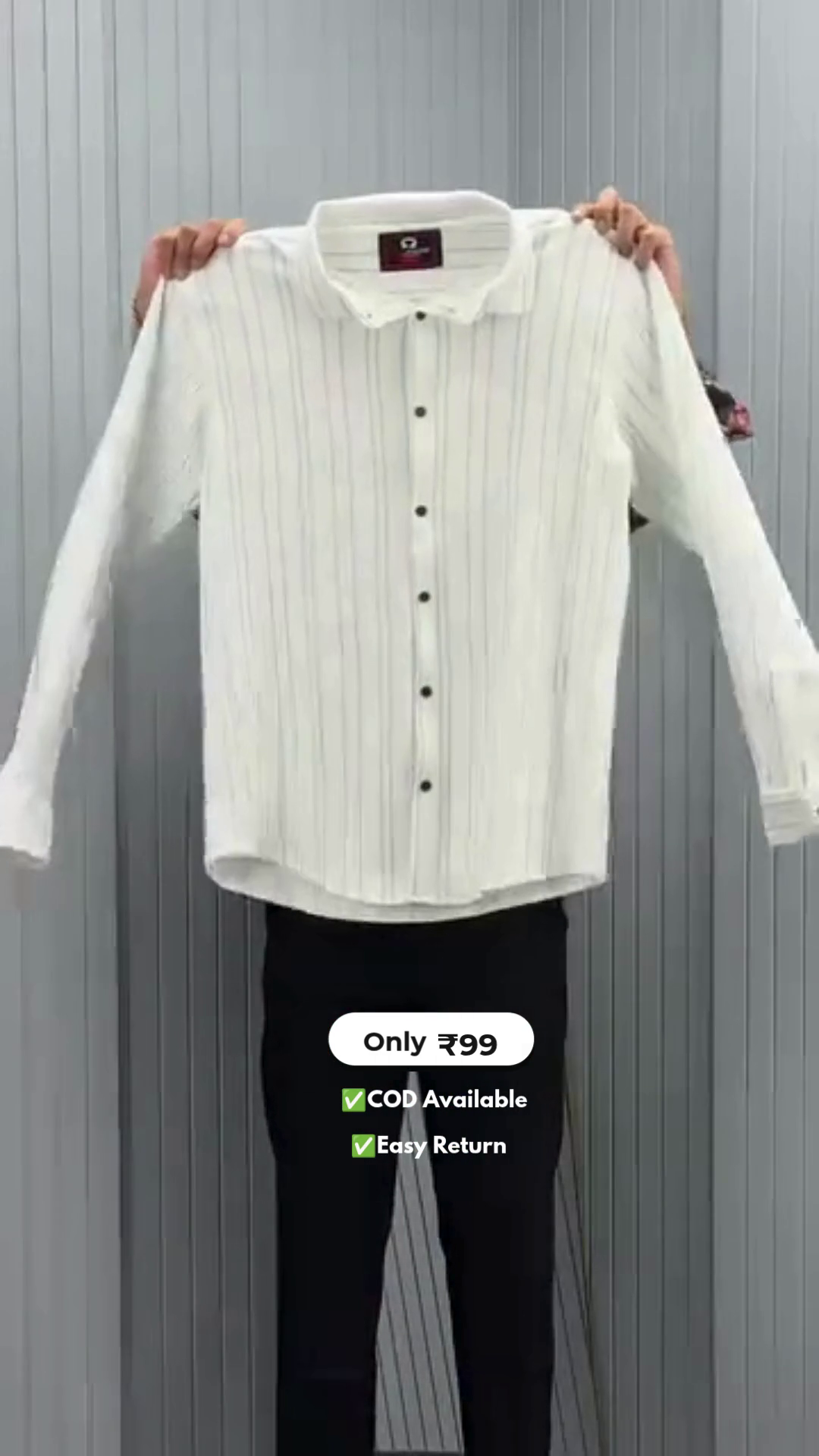 Men's Vertical Striped Full Sleeve Shirt