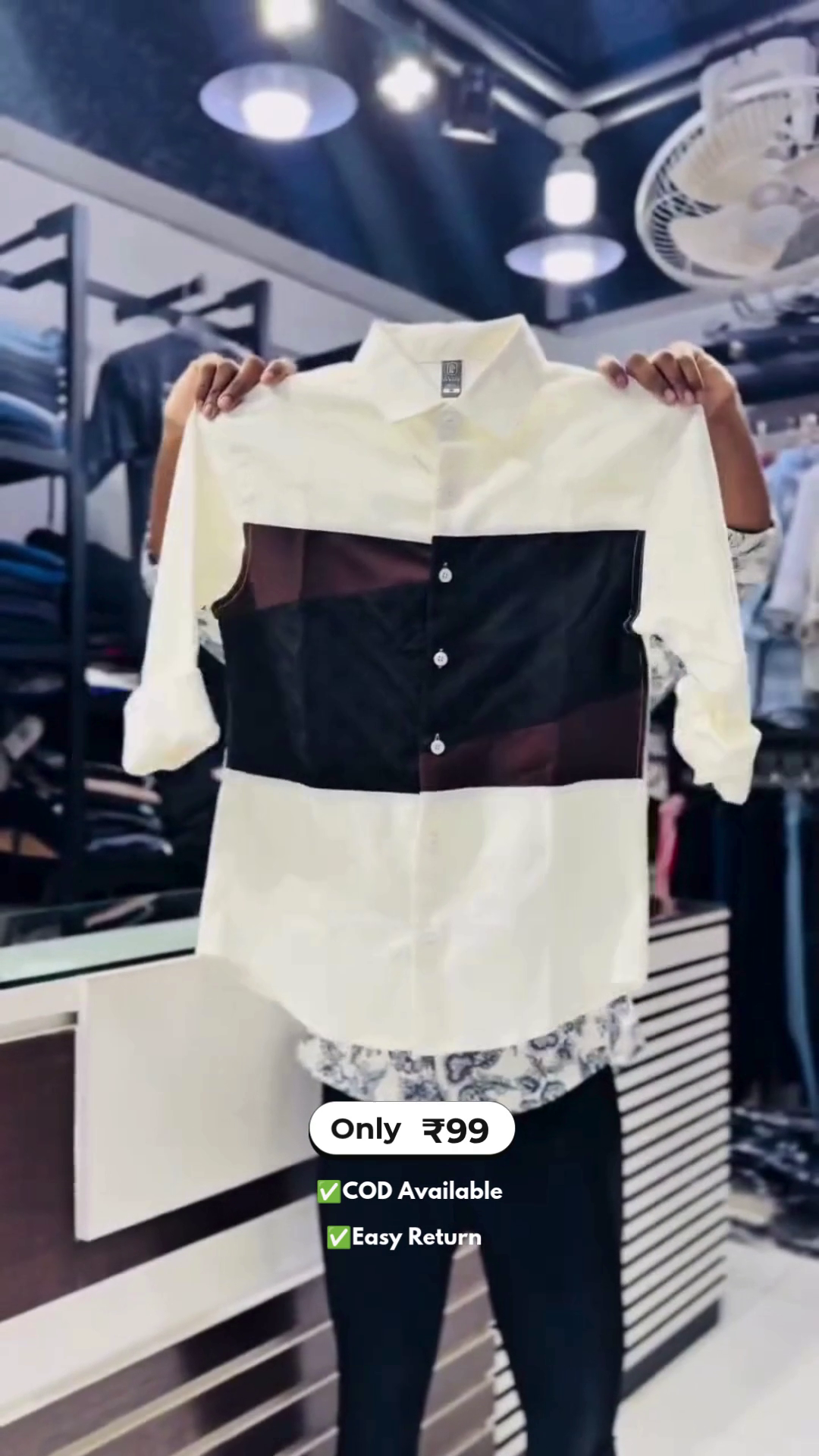 Men's Half Printed Full Sleeve Shirt - Image 5