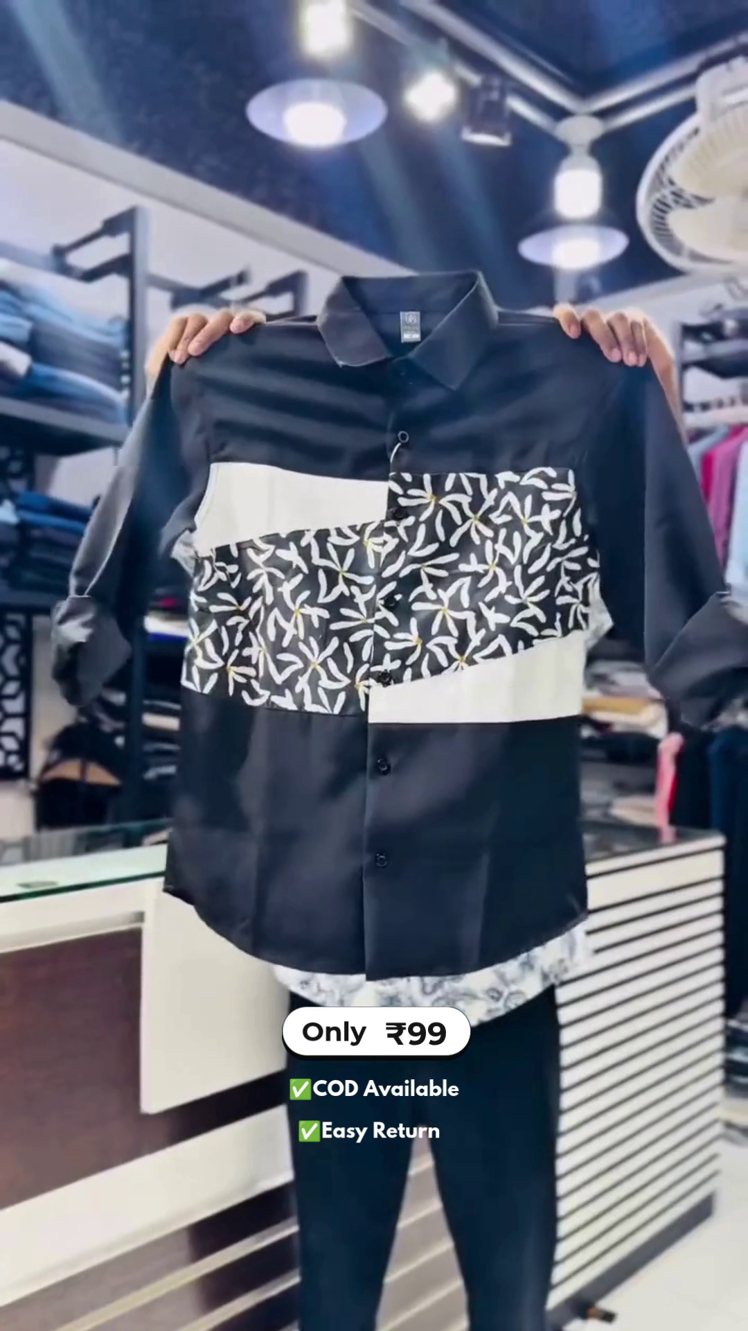 Men's Half Printed Full Sleeve Shirt - Image 4
