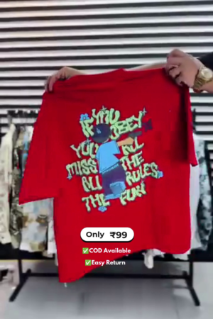 Men's Front & Back Printed Daily Wear T-Shirt