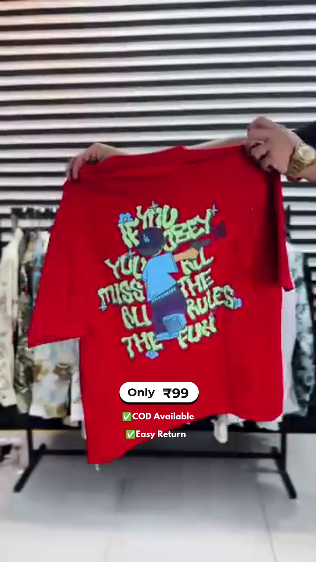 Men's Front & Back Printed Daily Wear T-Shirt